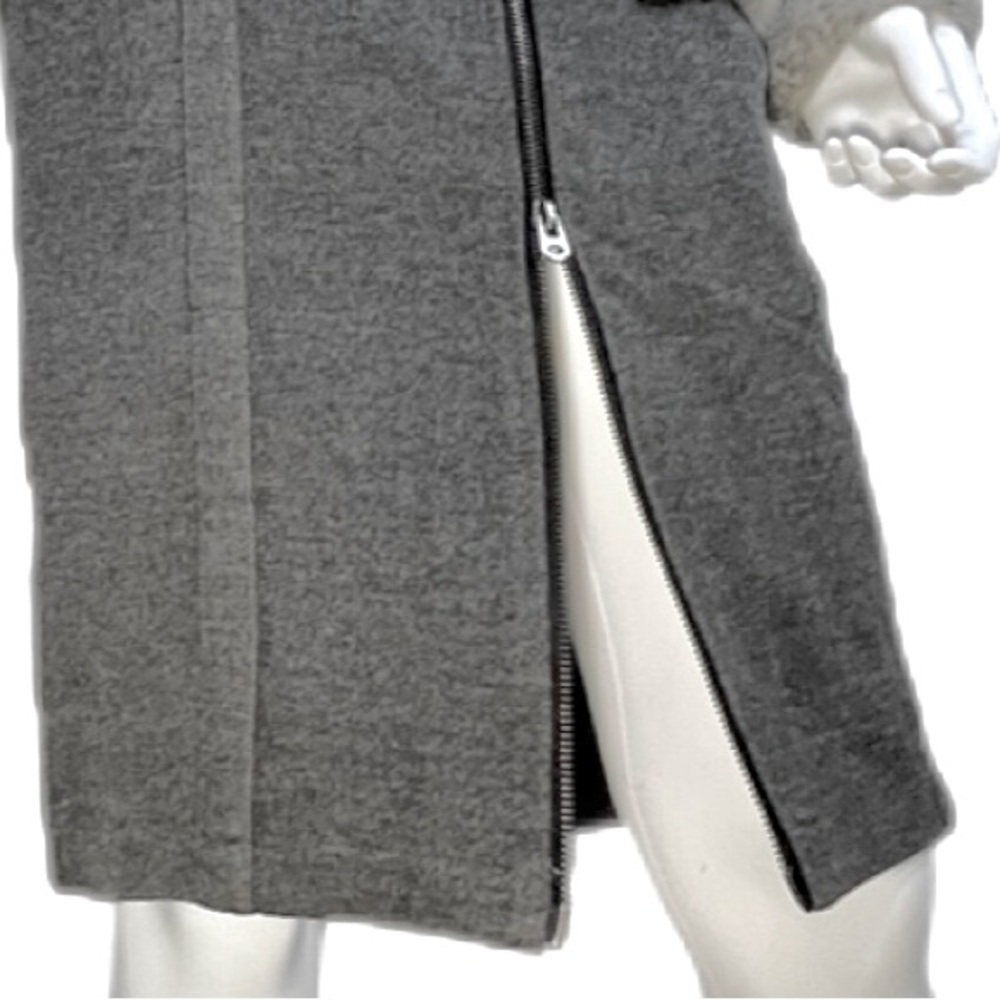 ANTHROGOLOGIE Shades of Grey by Micah Cohen Front Zipper Gray Pencil Skirt Small - Picture 8 of 13
